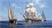 unknow artist Seascape, boats, ships and warships. 99 Germany oil painting artist